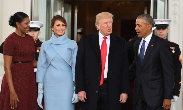 Trump og Obama møtes utenfor Det hvite hus